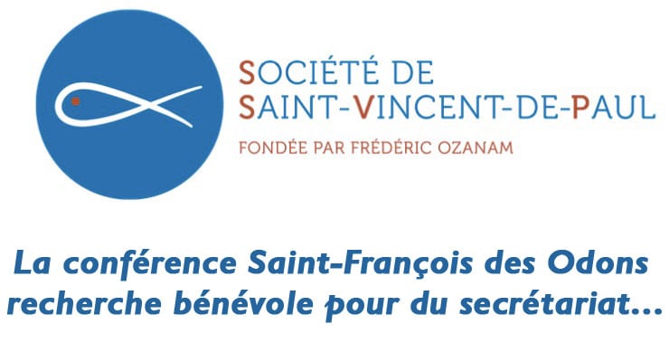 Conférence St Vincent de Paul : un(e) bénévole recherché(e) pour secrétariat