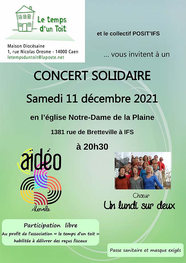 [11.12.21] Concert Aïdéo et Un lundi sur deux pour Le Temps d’Un Toit